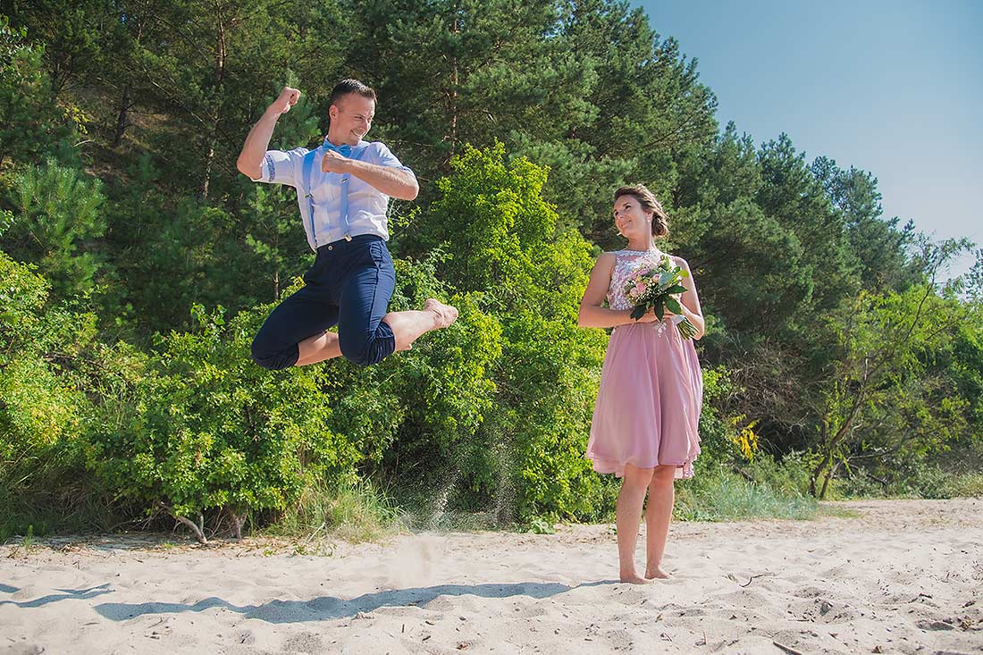 Brautpaar Achterwasser Sprung Usedom Hochzeit Hochzeitsfotograf