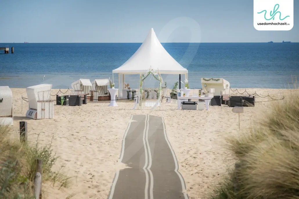Strandhochzeit Usedom in Ahlbeck Blick von den Dünen