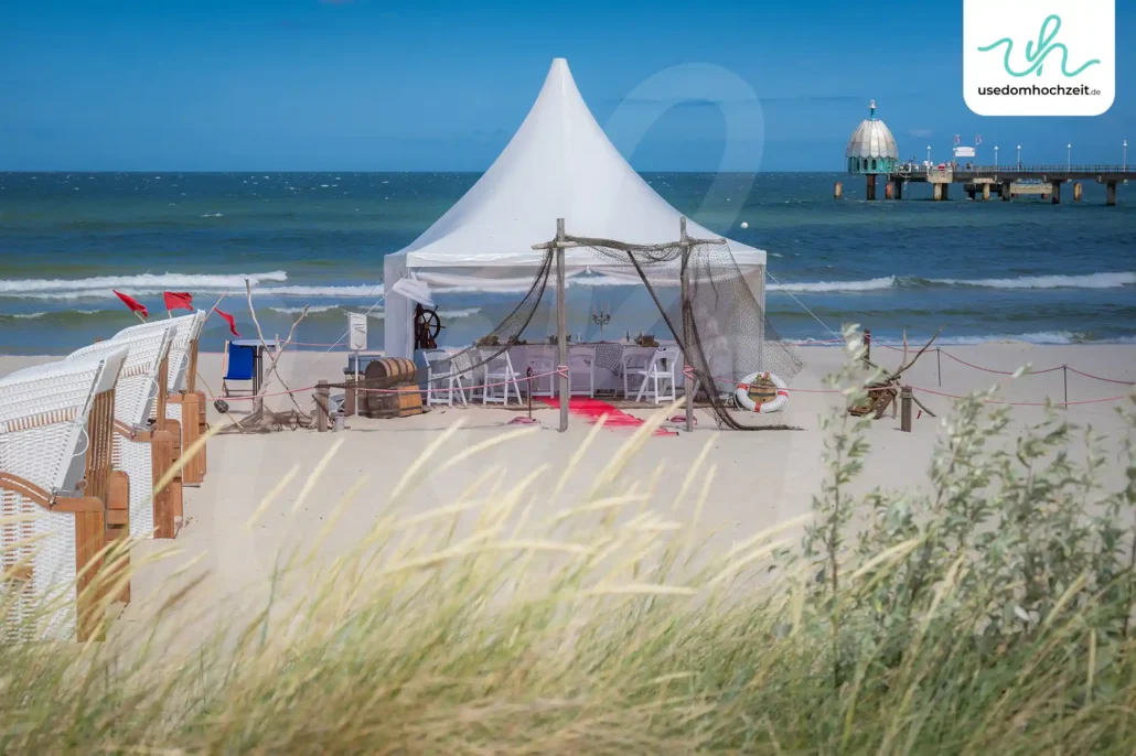 Strandhochzeit Zinnowitz Blick von den Dünen